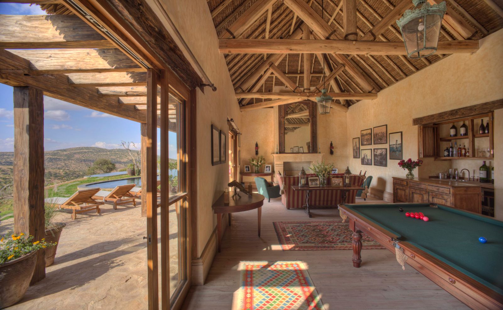 Pool house at Lengishu in Laikipia in Kenya