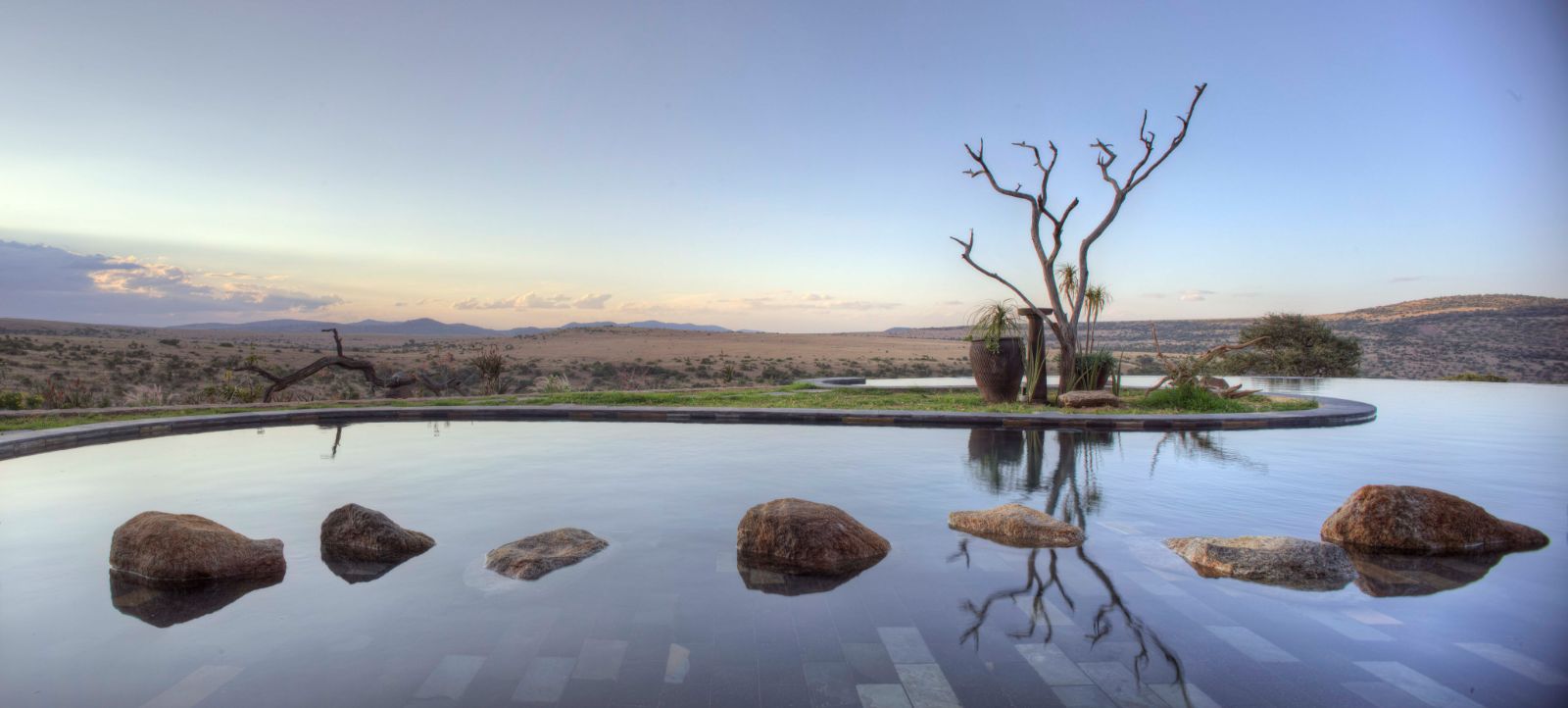 Pool at Lengishu private house in Laikipia in Kenya