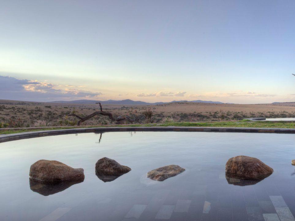 Pool at Lengishu private house in Laikipia in Kenya