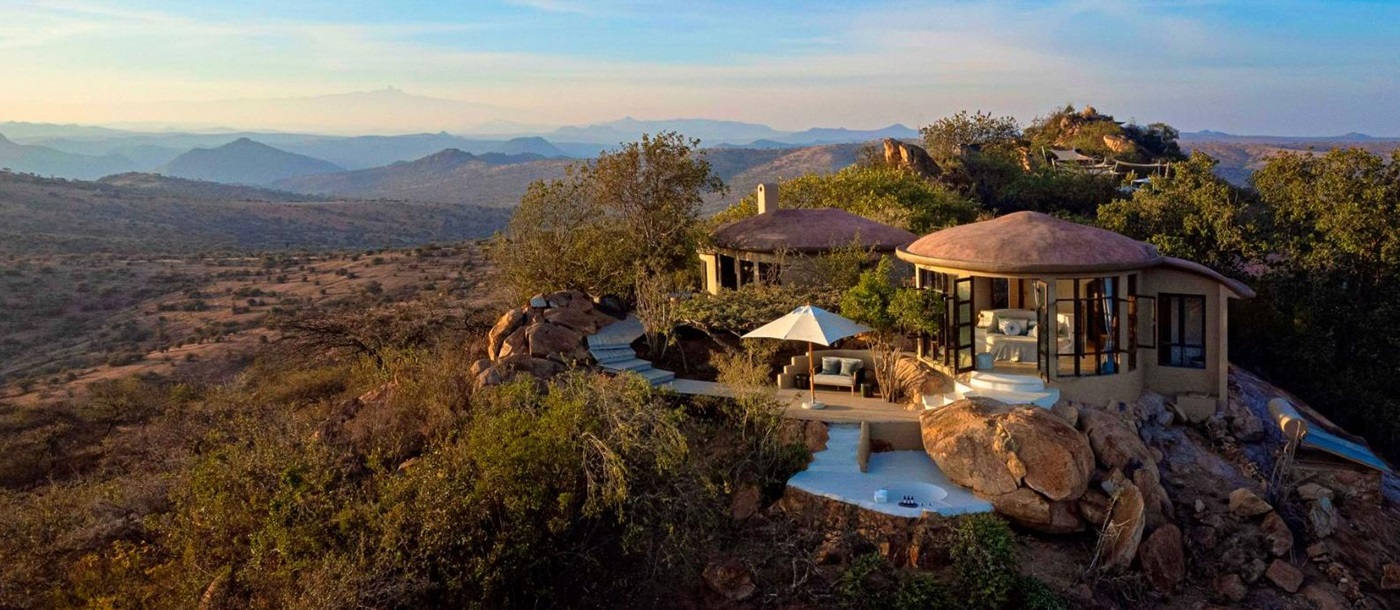 Exterior view of Ol Lentille private house on the Laikipia Plateau in kenya