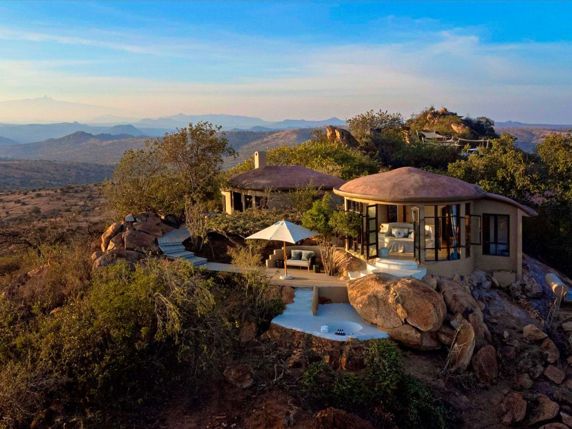Exterior view of Ol Lentille private house on the Laikipia Plateau in kenya