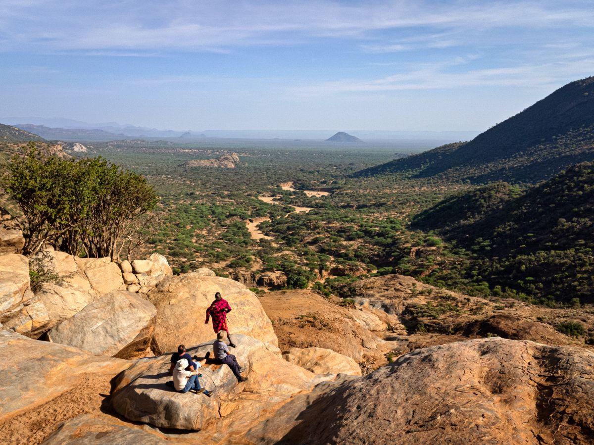 Guided hike across the Laikipia Plateau from the Ol Lentille private house in Kenya