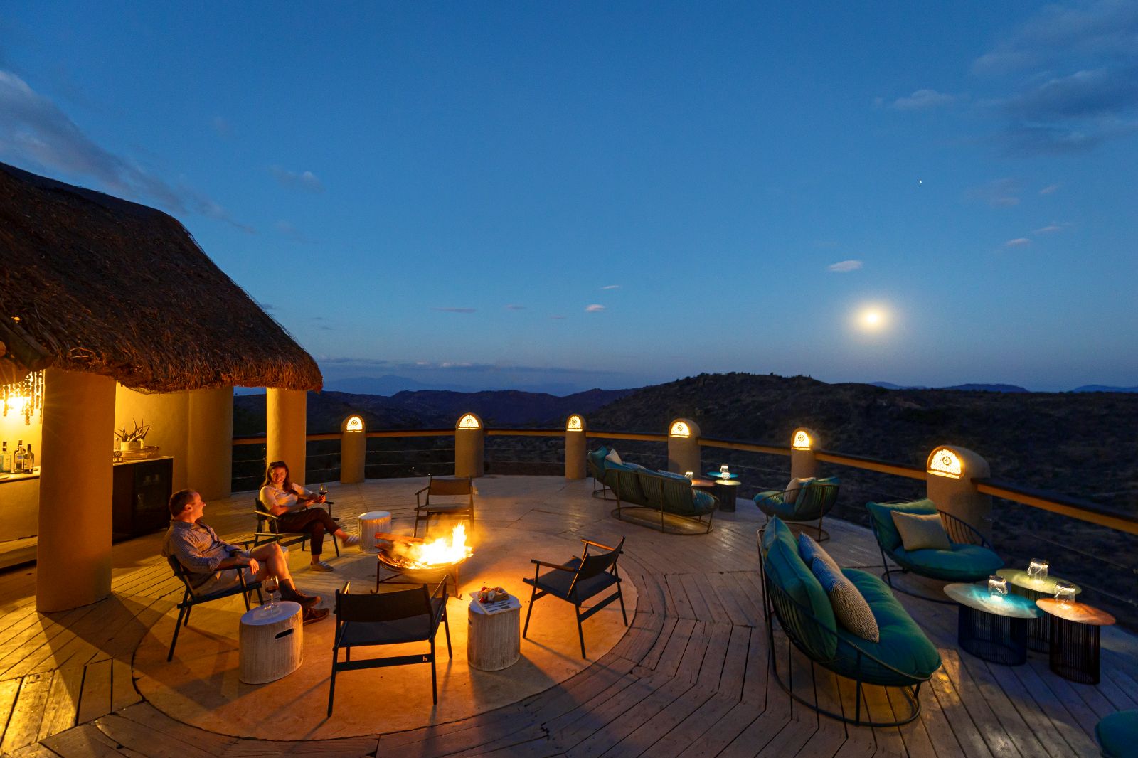 Roof bar at Ol Lentille on the Laikipia Plateau in Kenya
