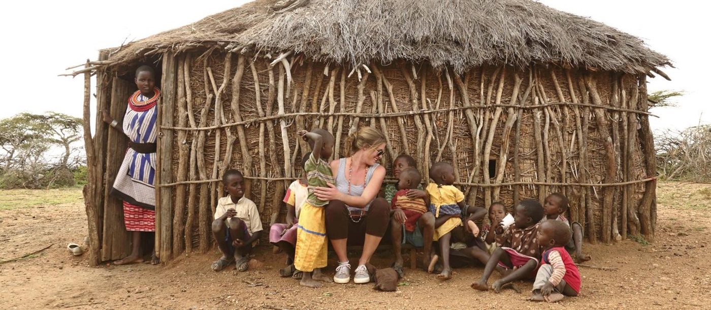 Visiting a village community near The Sanctuary at Ol Lentille Kenya