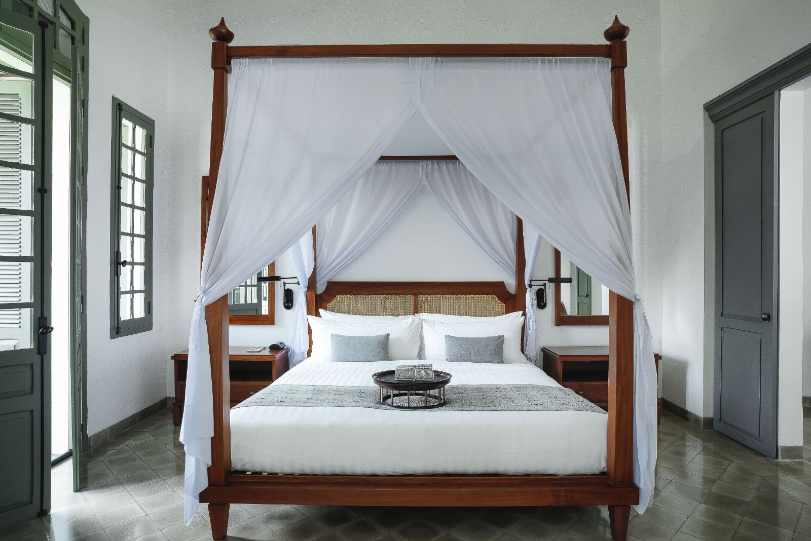 Interiors of a pool suite at Amantaka in Luang Prabang Laos