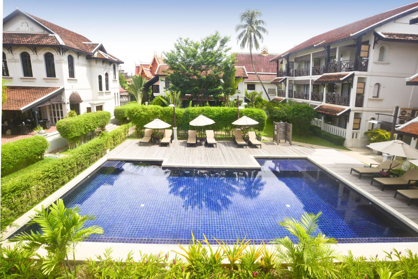 swimming pool of ansara, laos