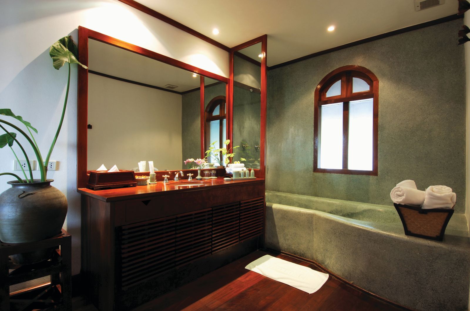 Guest suite bathroom at La Residence Phao Vao in Luang Prabang, Laos