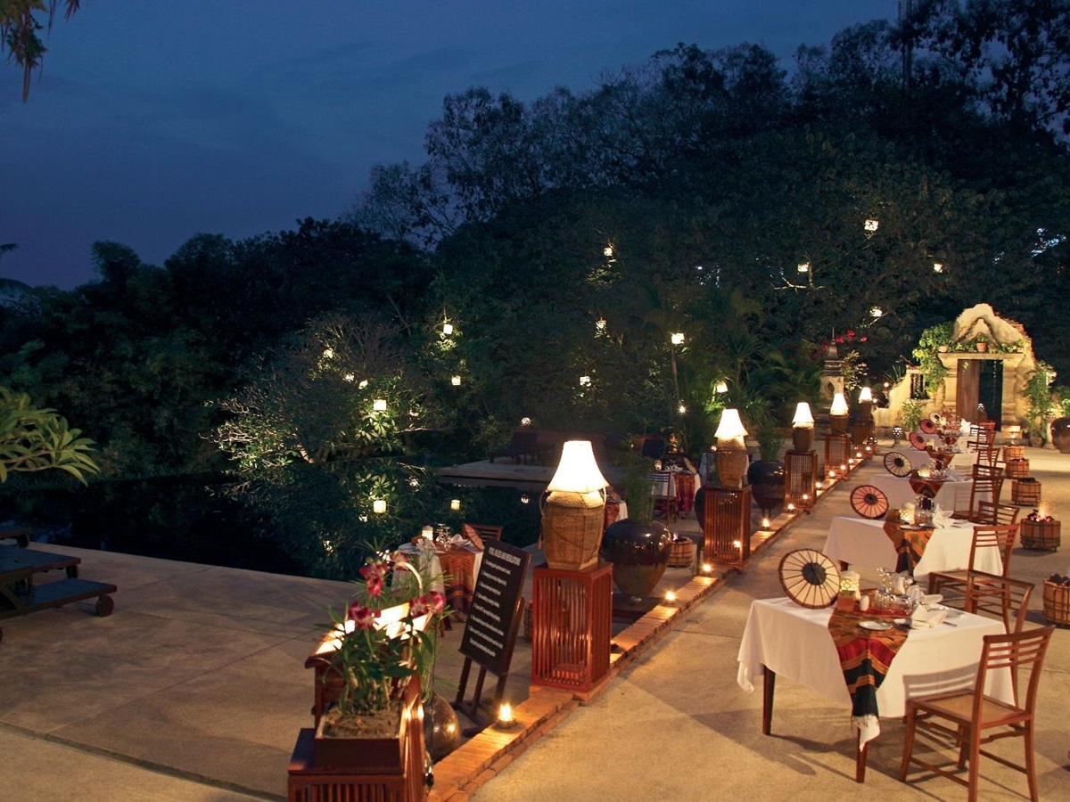 Alfresco dining at La Residence Phao Vao in Luang Prabang, Laos