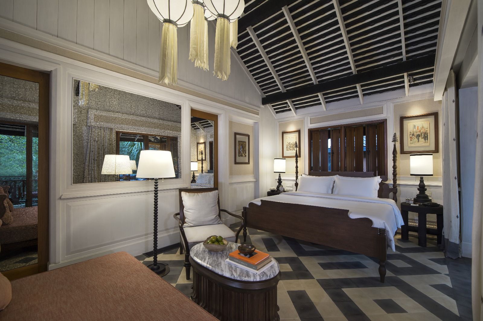 Interiors of a Riverside Villa at the Rosewood Luang Prabang in Laos