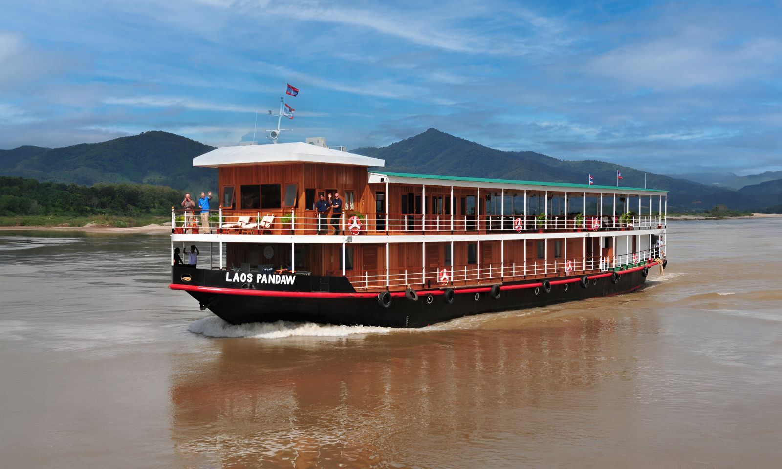 Exterior view of the Laos Pandaw in Laos
