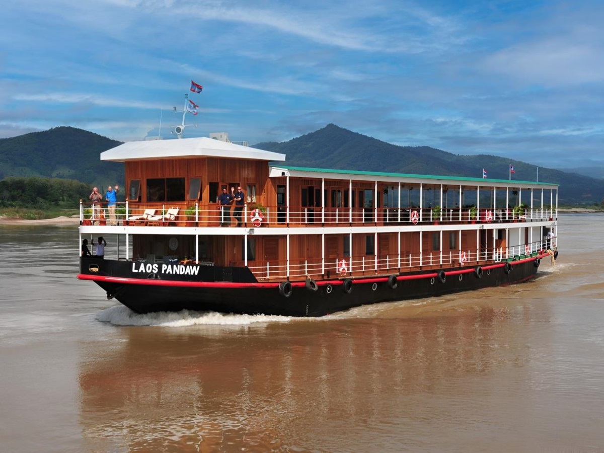 Exterior view of the Laos Pandaw in Laos