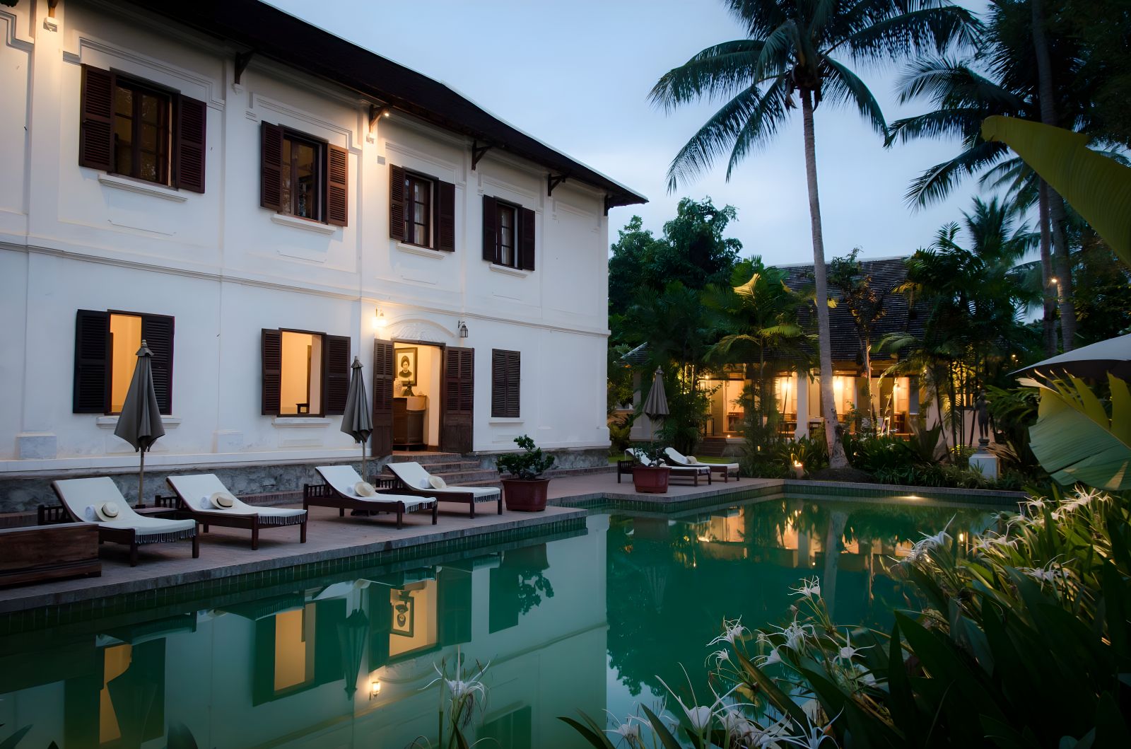 Poolside at Satri House in Luang Prabang, Laos