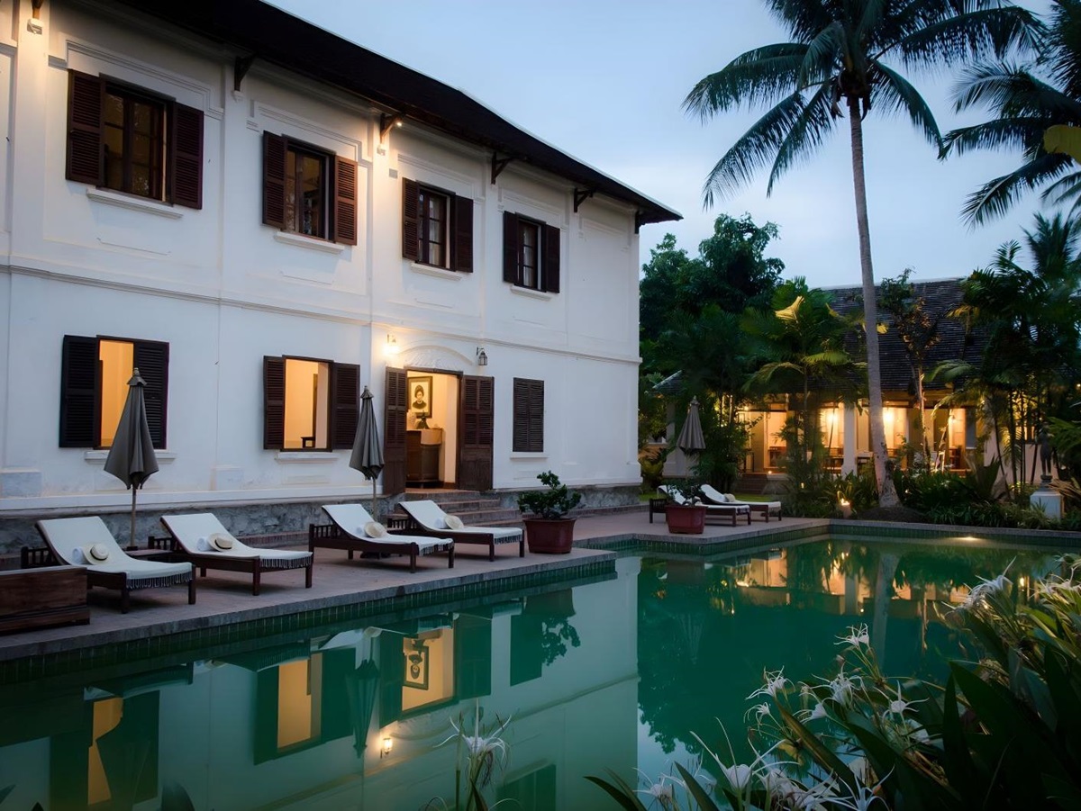 Poolside at Satri House in Luang Prabang, Laos