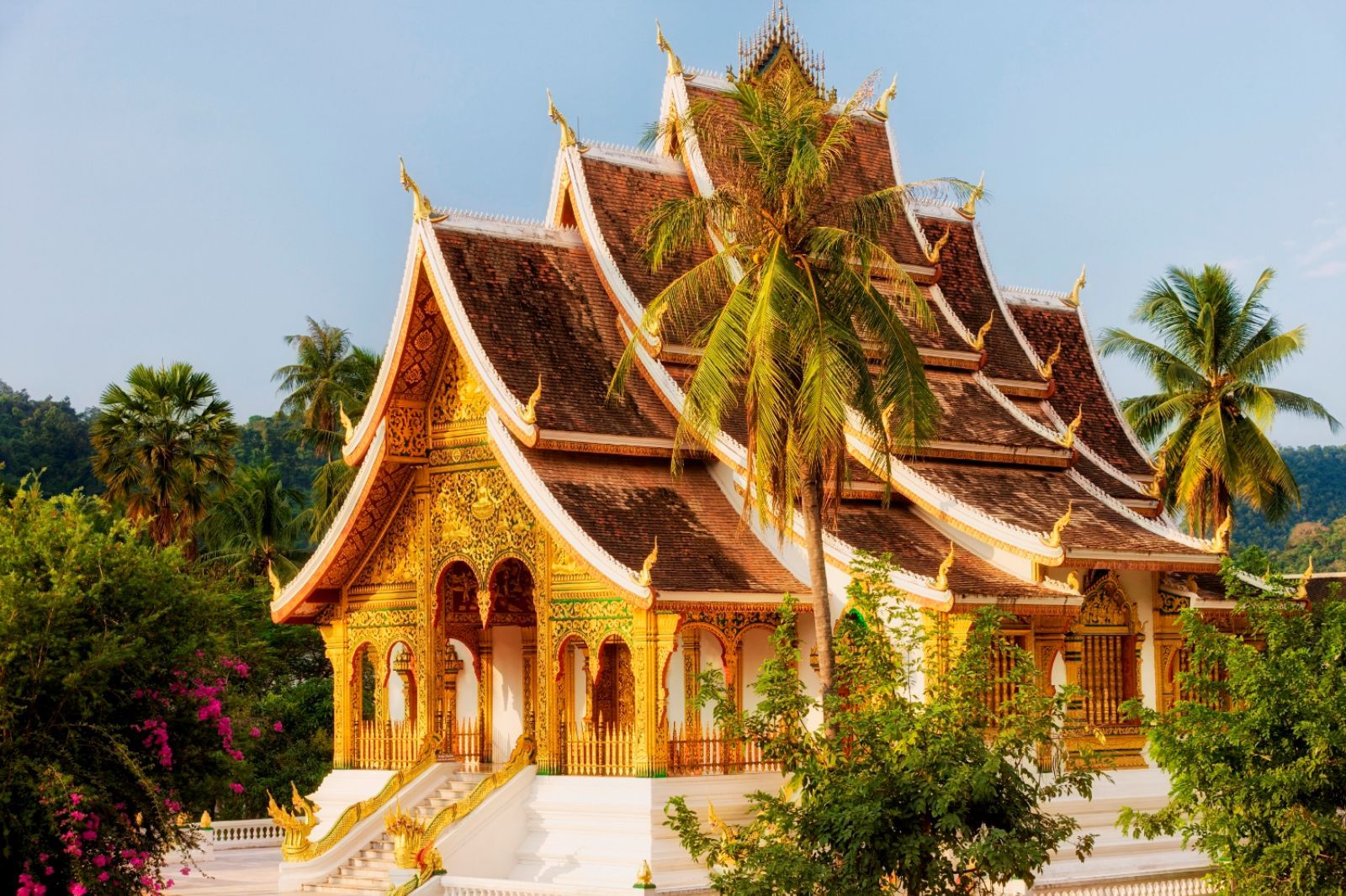 Haw Kham Temple exterior in Laos