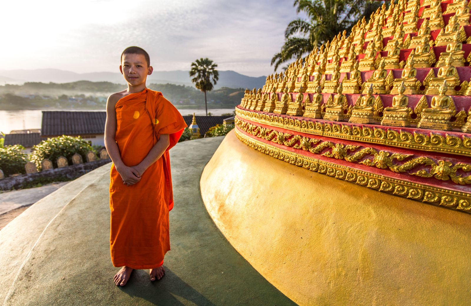 A monk temple in Laos