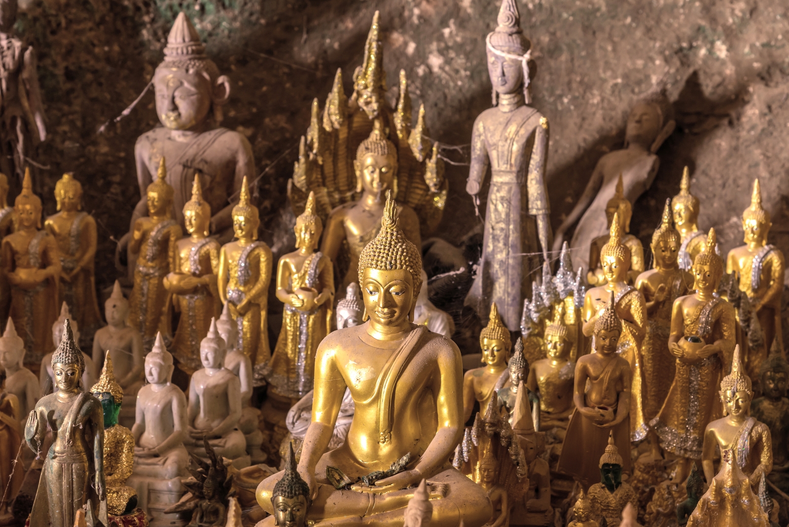 Buddha statues in the Pak Ou Caves