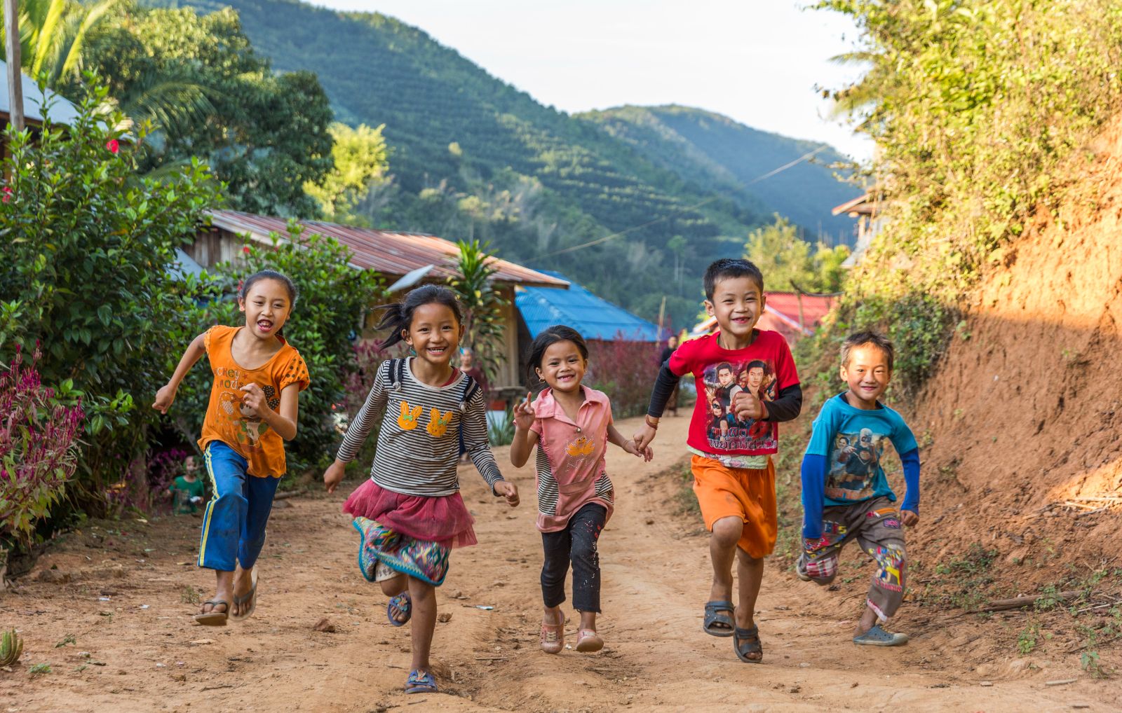 Rural Laotian children