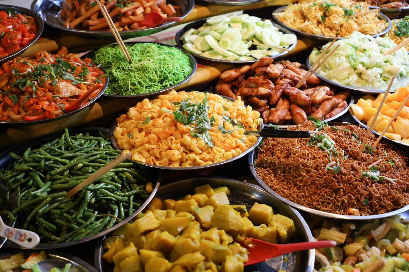 Colourful Laos cuisine and street food