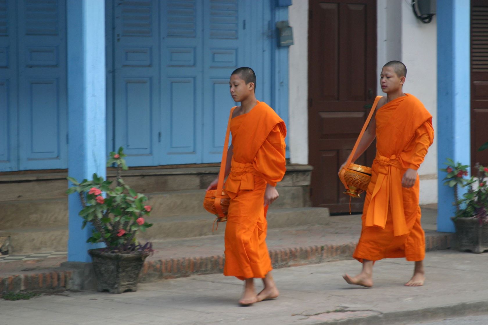 Monks in Laos