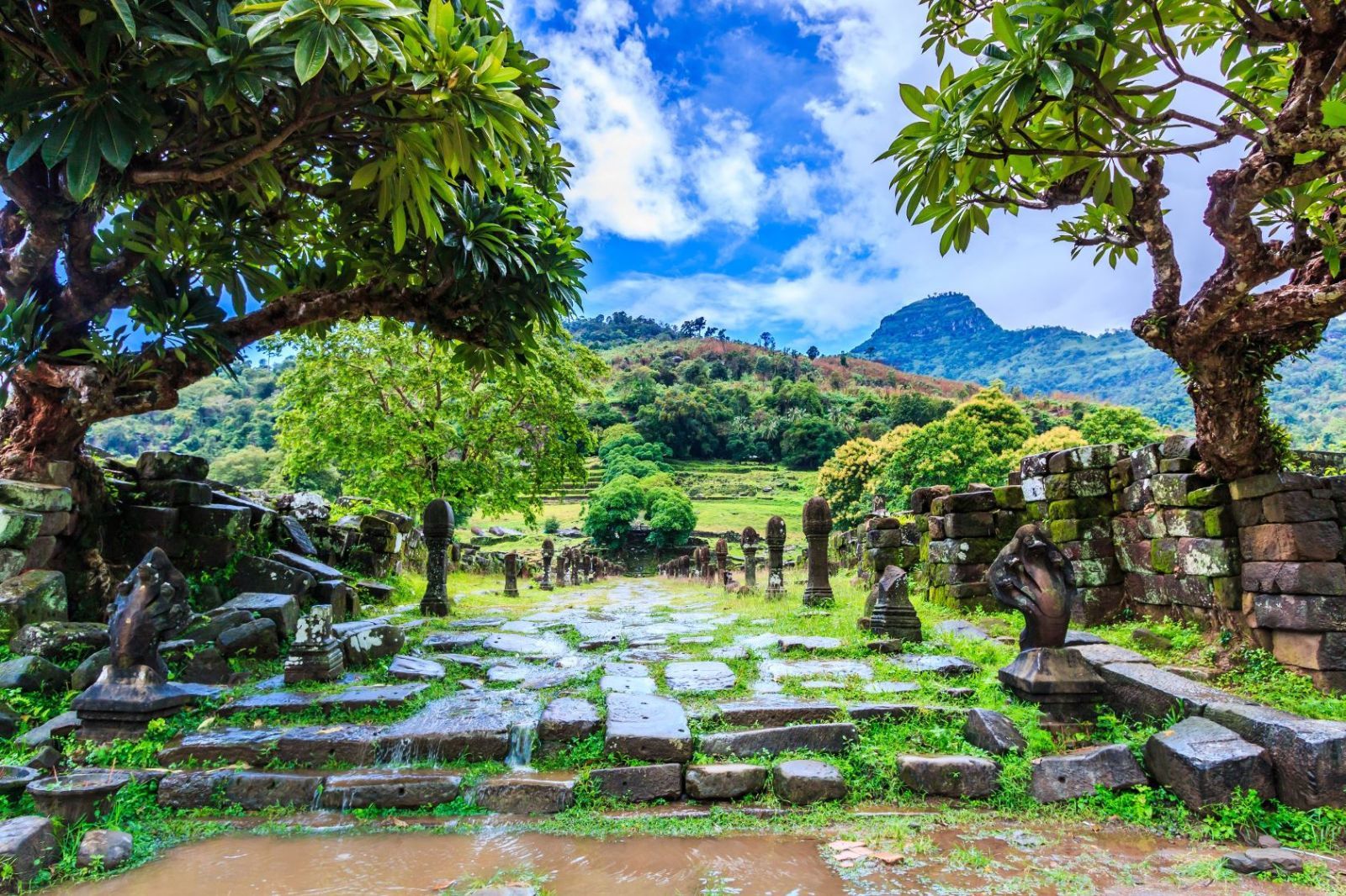 Wat Phou temple ruins in Champasak, Laos