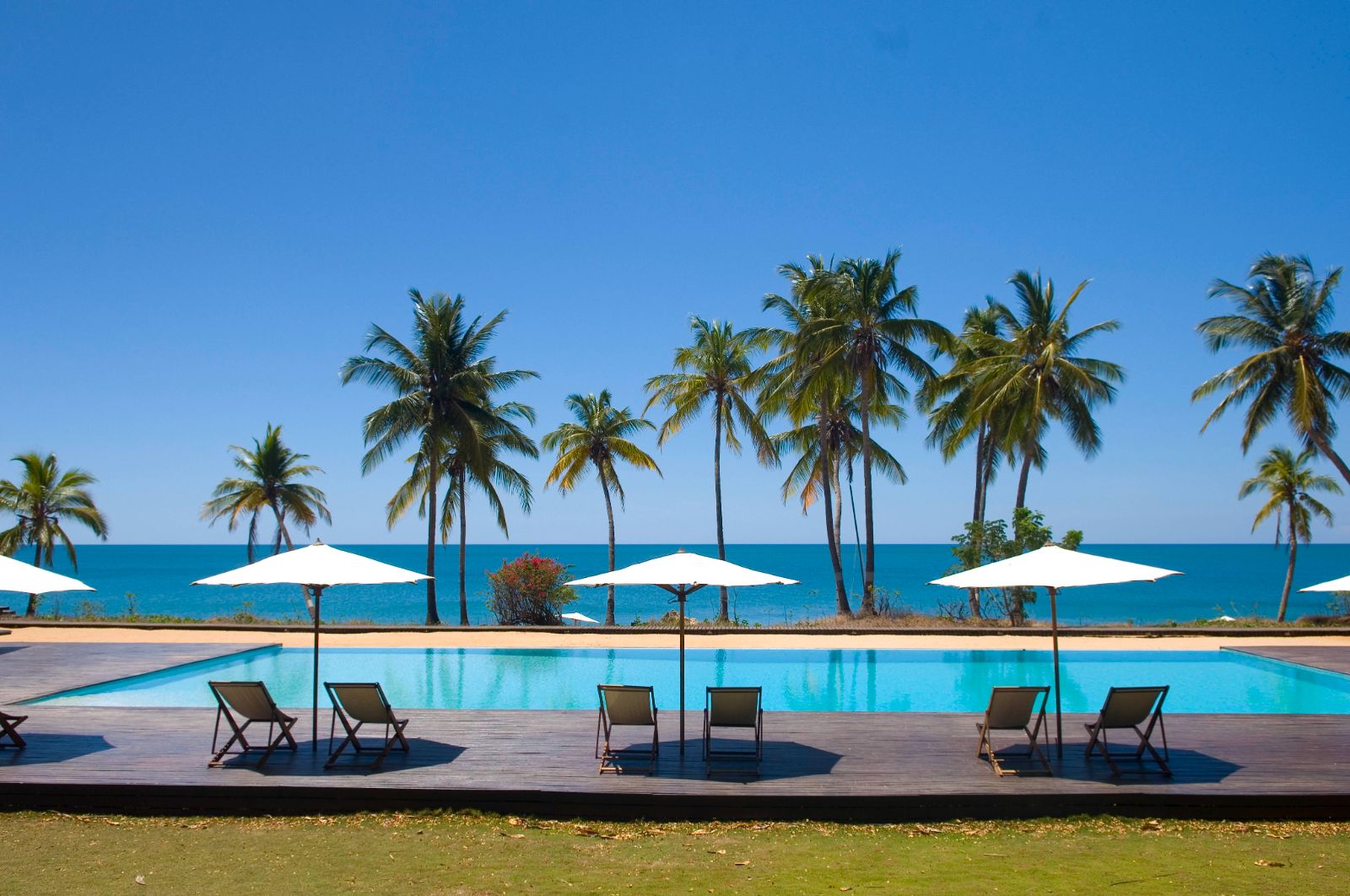 Infinity pool and sea views at Anjajavy lHotel in Madagascar