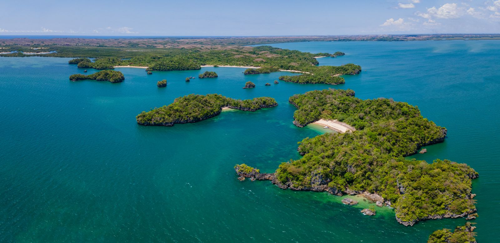 Aerial view of the peninsula at Anjajavy L'Hotel in Madagascar