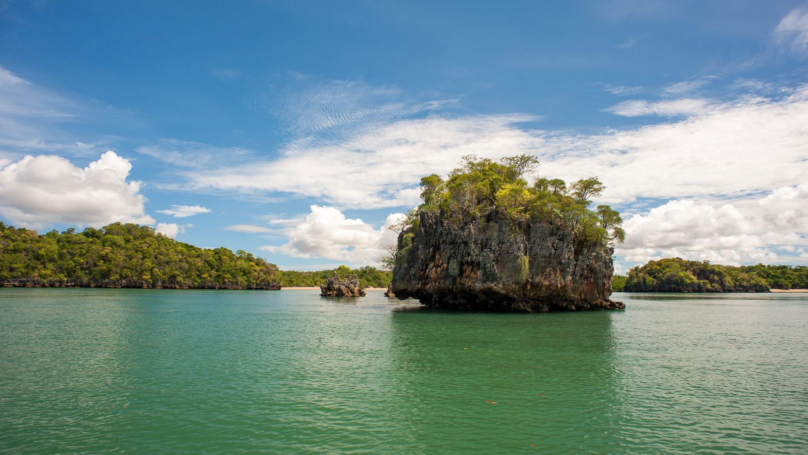 Ocean surrounding the peninsula at Anjajavy L'Hotel in Madagascar