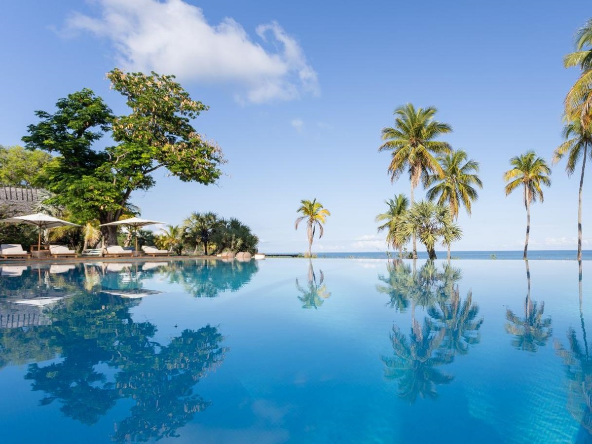 Pool at Anjajavy L'Hotel in Madagascar