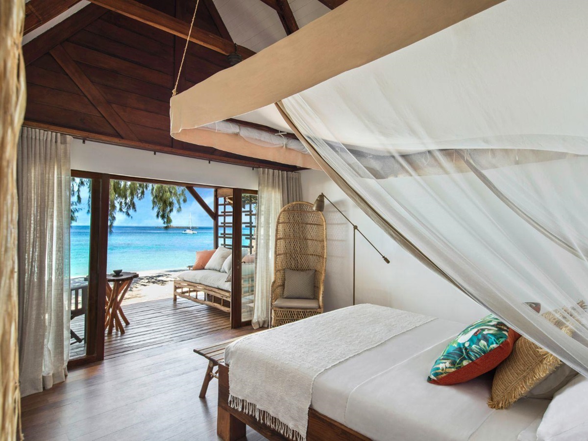 Ocean view from a beach villa at the Constance Tsarabanjina island resort in Madagascar