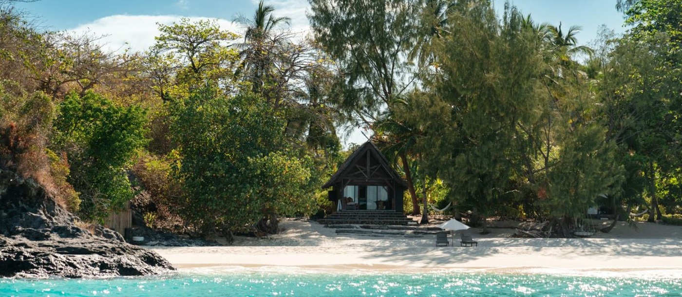 A beach villa facing the ocean at the Constance Tsarabanjina in Madagascar