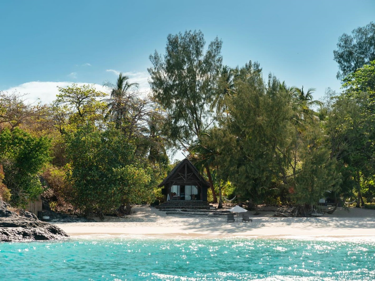 A beach villa facing the ocean at the Constance Tsarabanjina in Madagascar