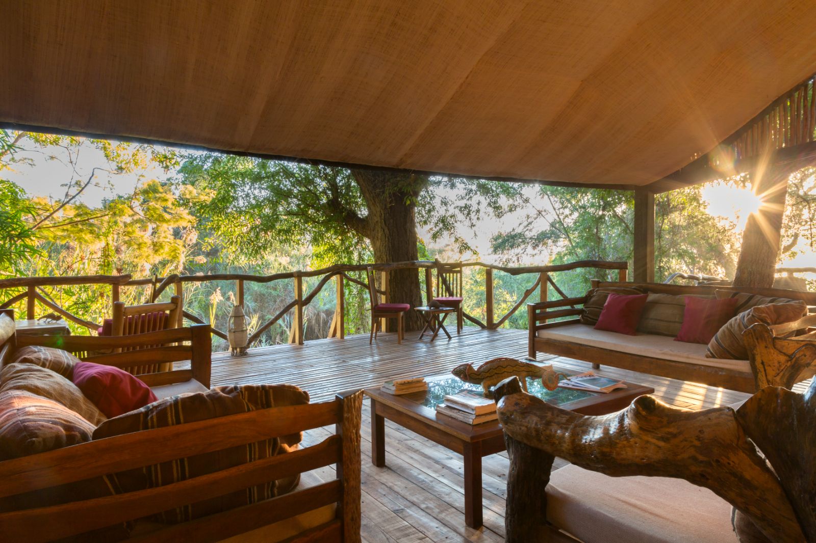 Tent deck at Mandrare River Camp in Madagascar