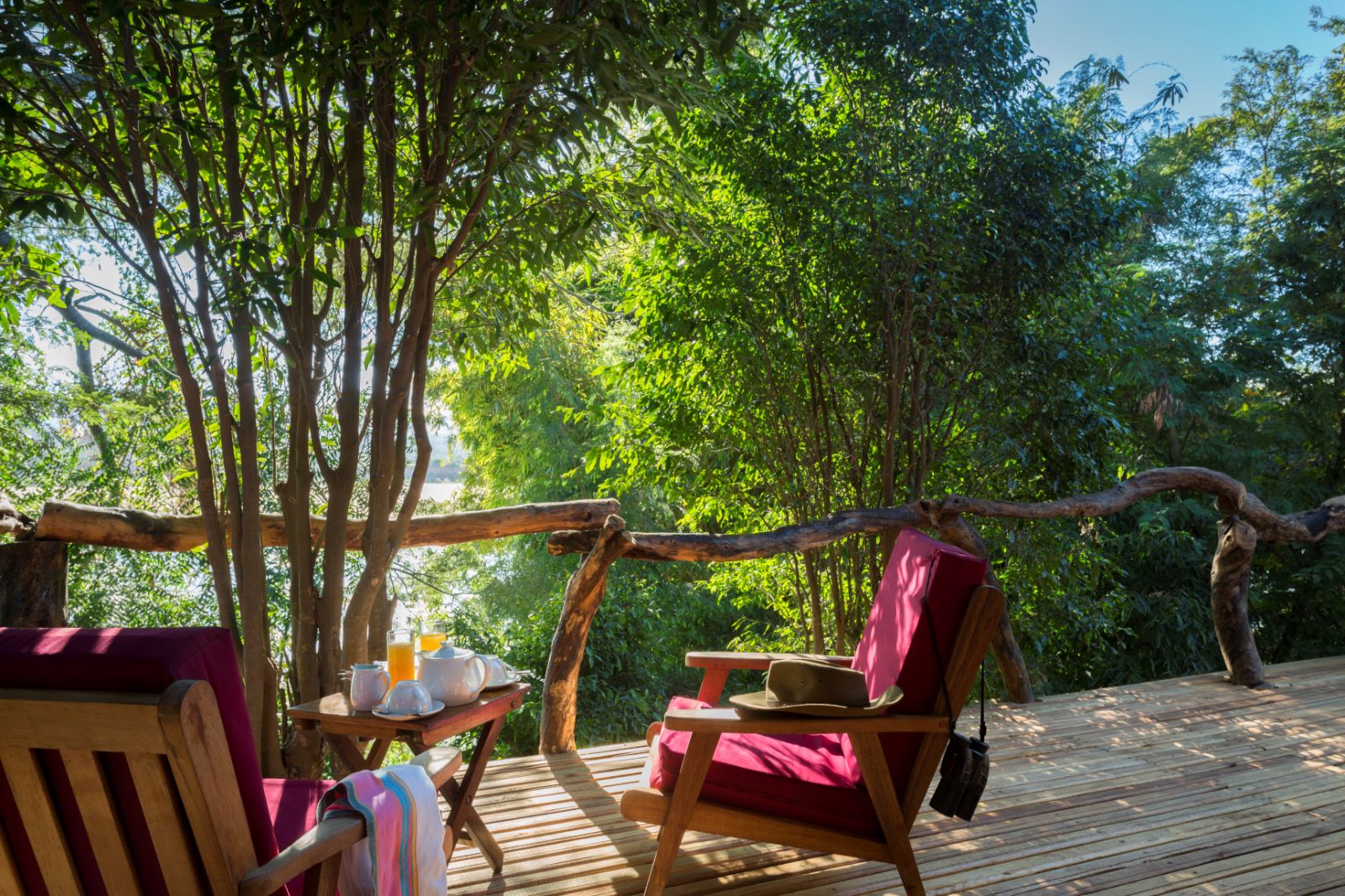 Tent terrace at Mandrare River Camp in Madagascar