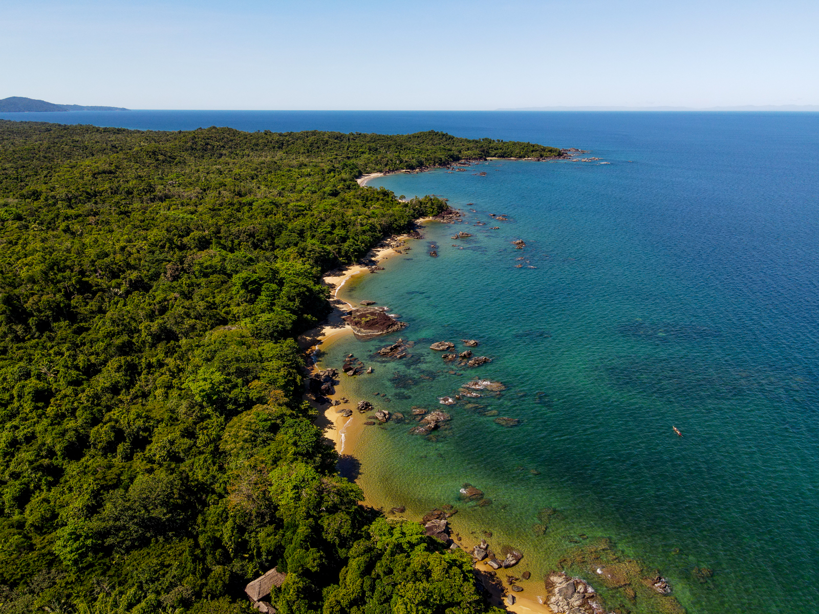Aerial view of Masoala Forest Lodge in Madagascar