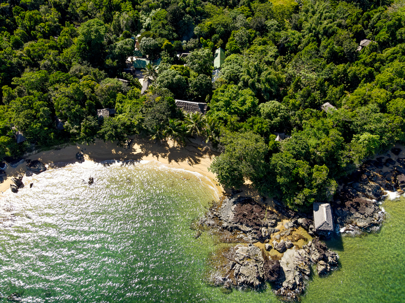 Bird's eye view of Masoala Forest Lodge in Madagascar