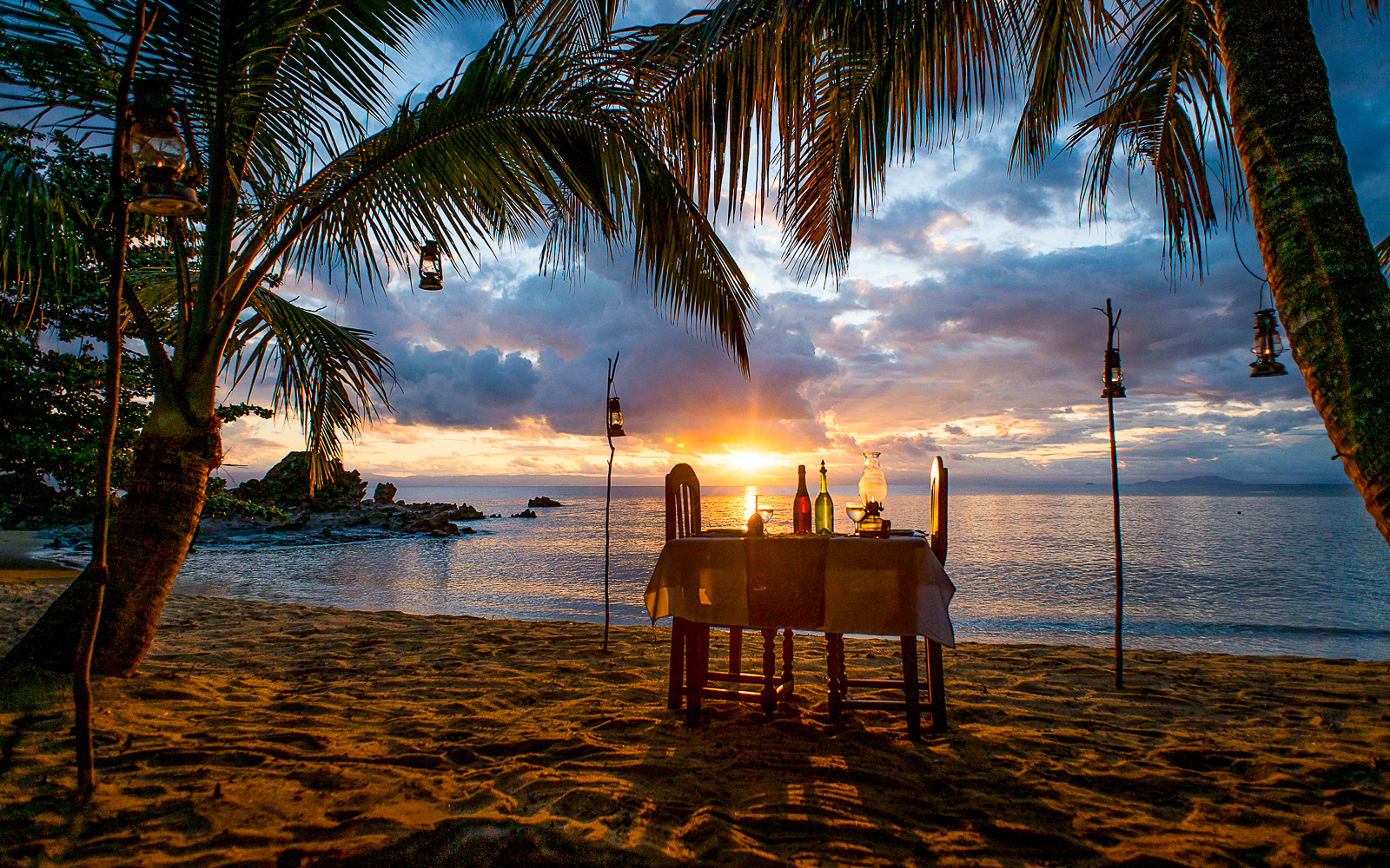 Private dining experience on the beach at Masoala Forest Lodge in Madagascar