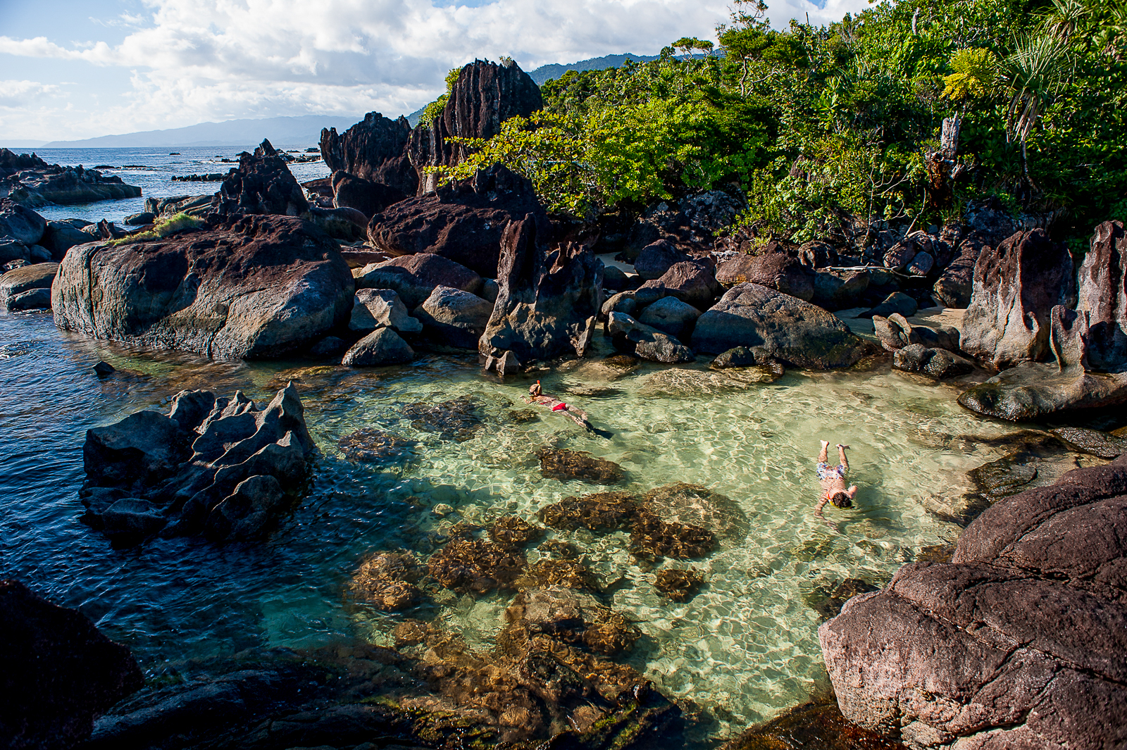 Snorkelling on the grounds of Masoala Forest Lodge in Madagascar