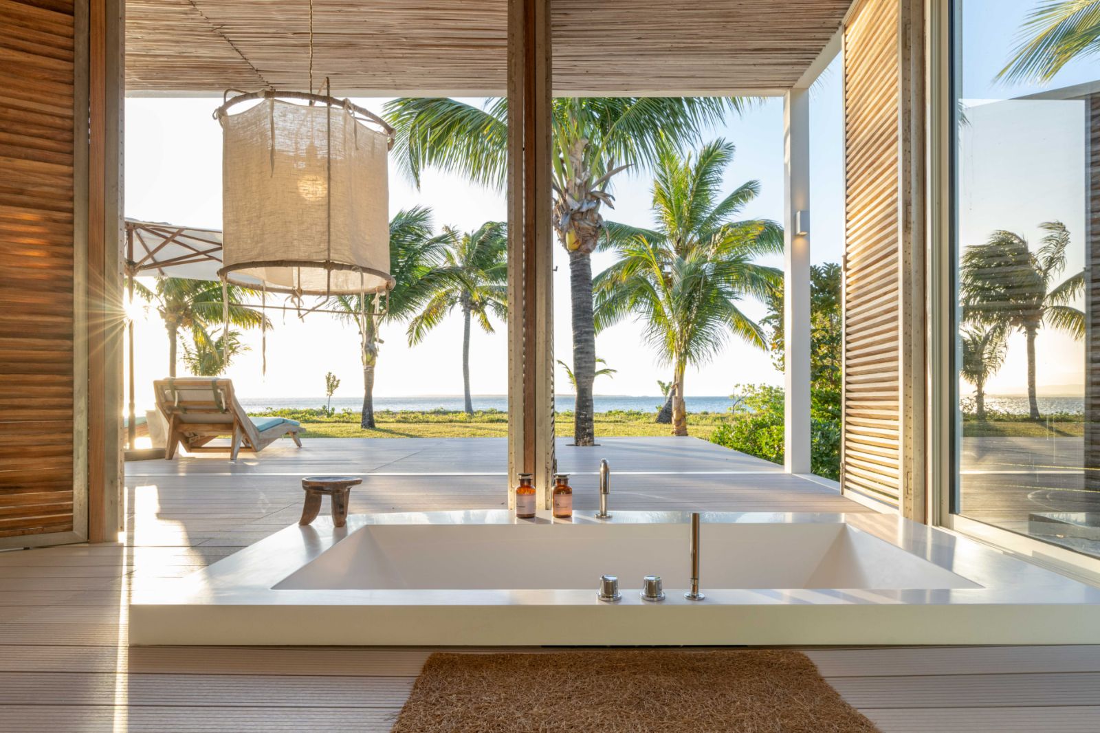 Villa bath at Miavana private island resort off Madagascar's north coast