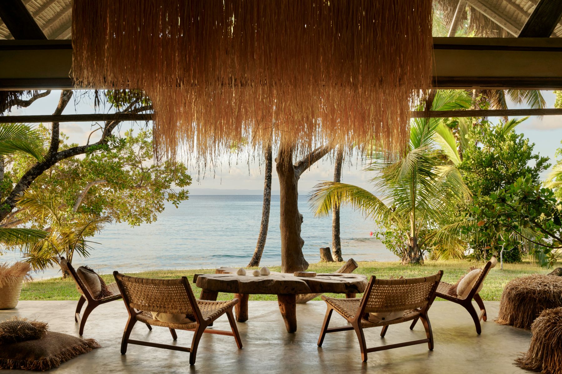 Beach Loft suite terrace with ocean views at Voaara resort in Maddagascar