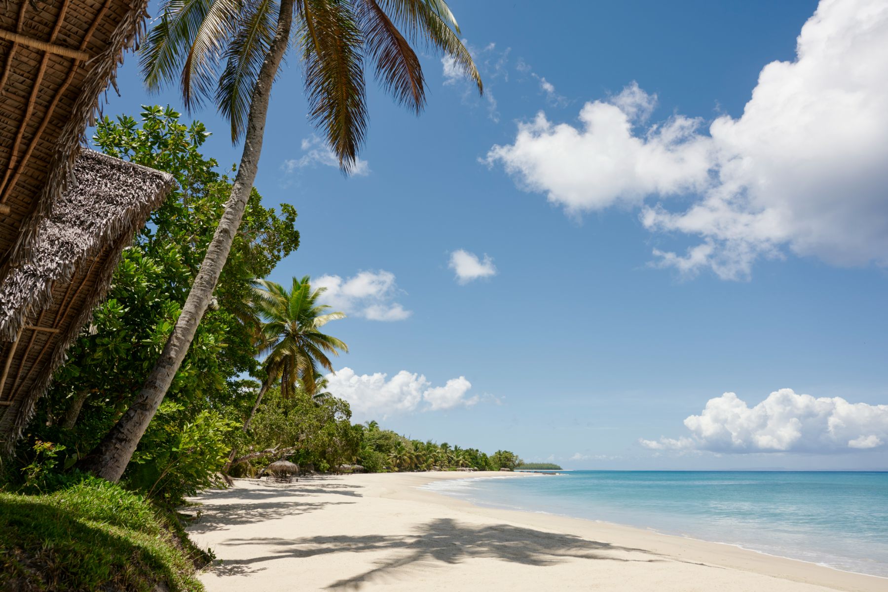 Beachfront of Voaara resort in Madagascar