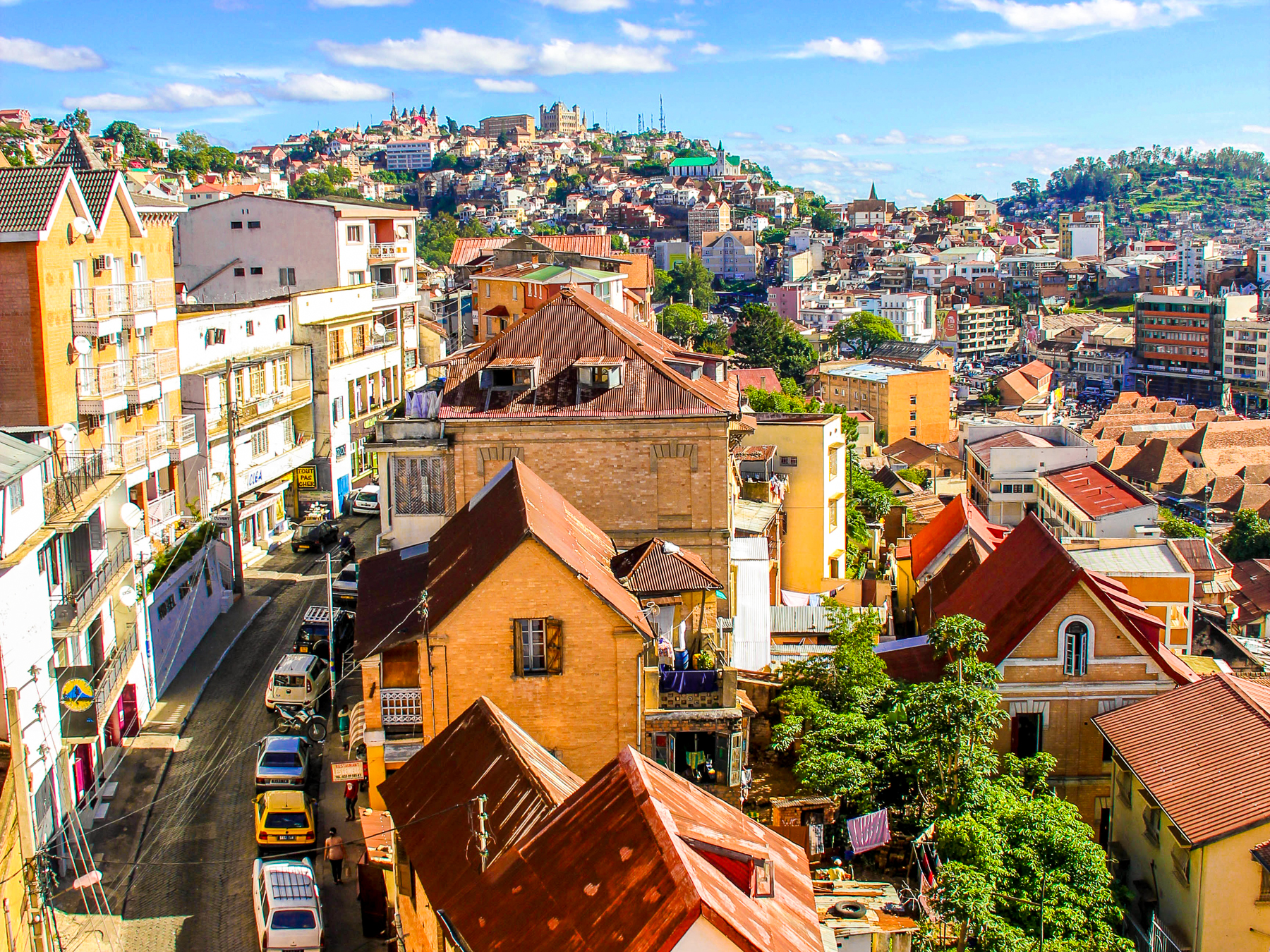 Aerial view of Antananarivo in Madagascar
