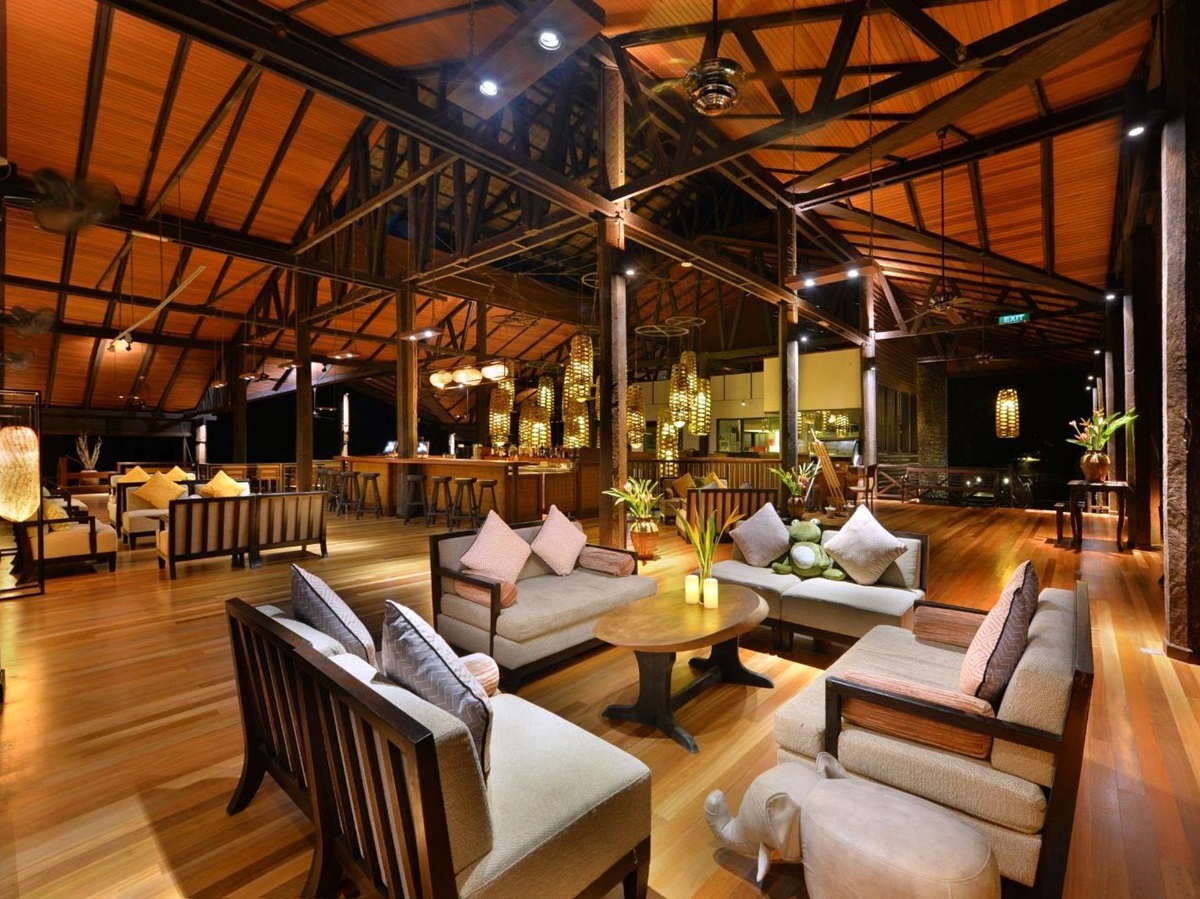 Lobby at Borneo Rainforest Lodge in Malaysia's Danum Valley
