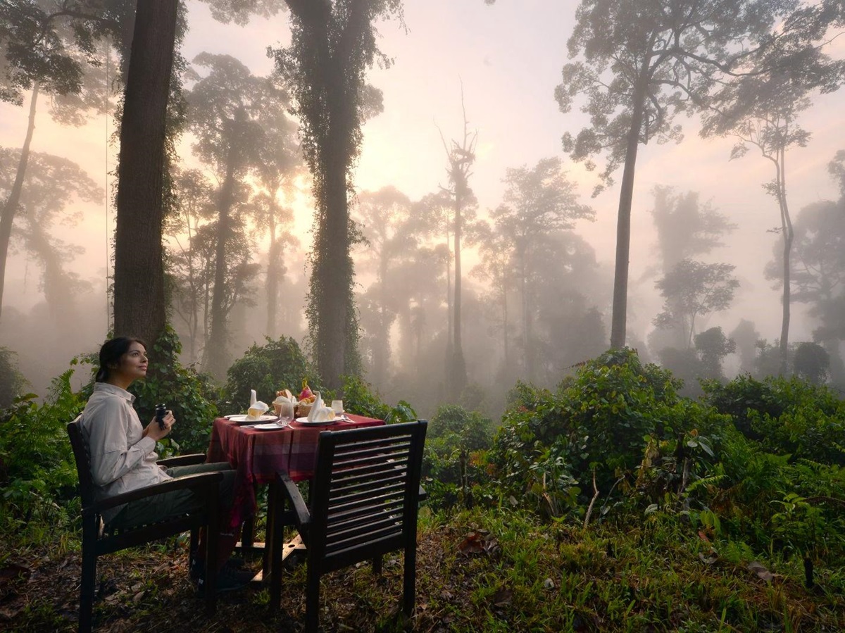 Alfresco breakfast at Borneo Rainforest Lodge in Malaysia's Danum Valley