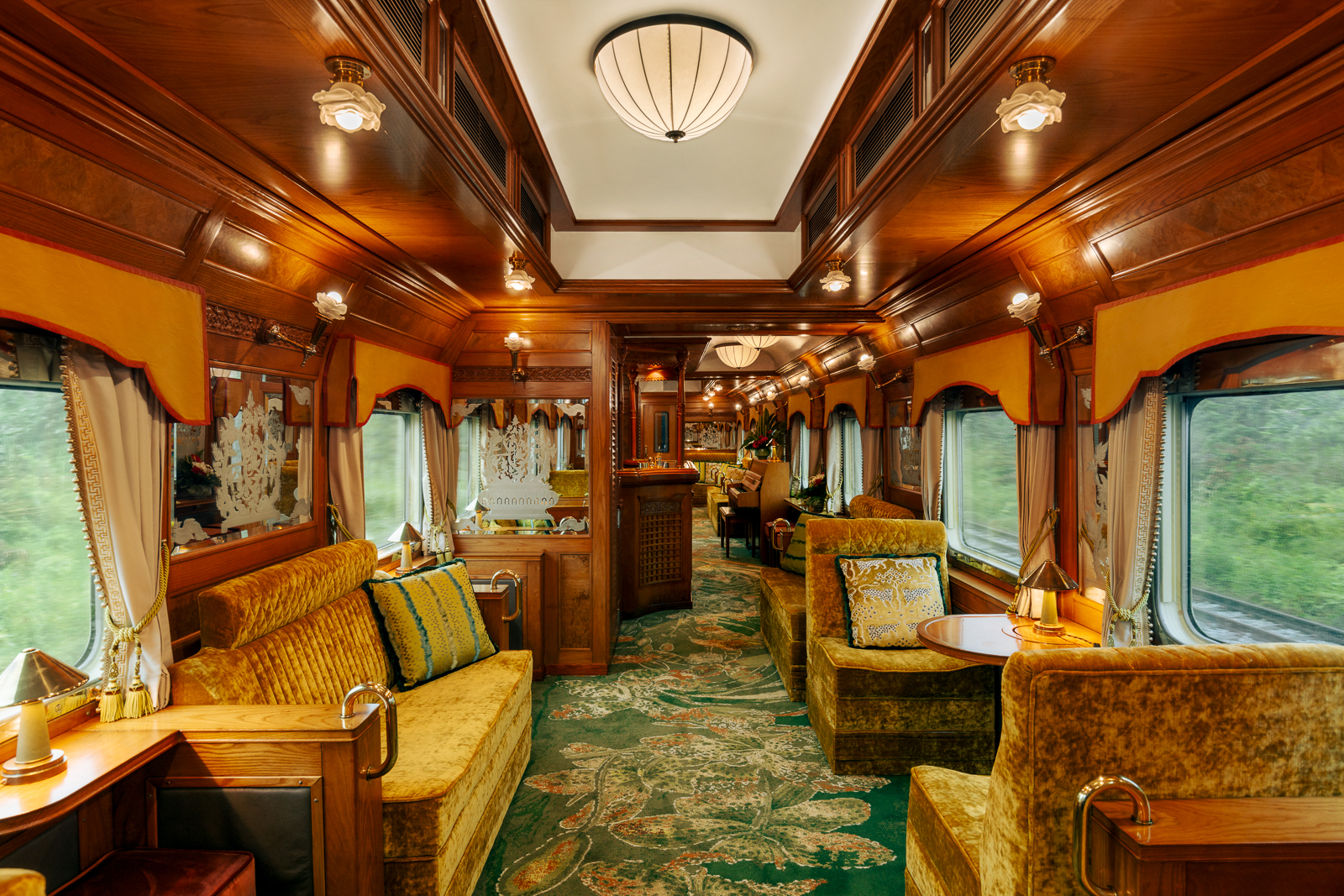 Living area onboard the Eastern & Oriental Express in Malaysia