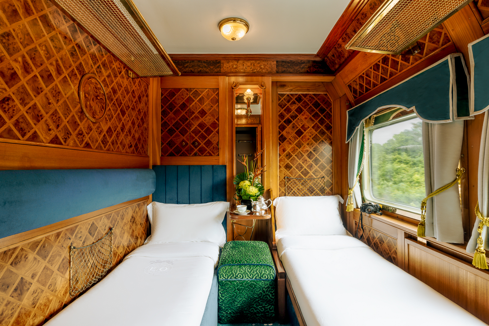 Twin cabin onboard the Eastern & Oriental Express
