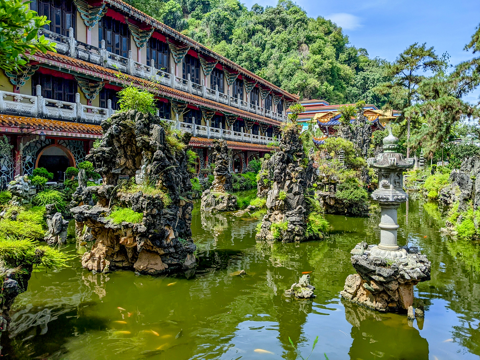 Stone architecture seen in Ipoh, Malaysia
