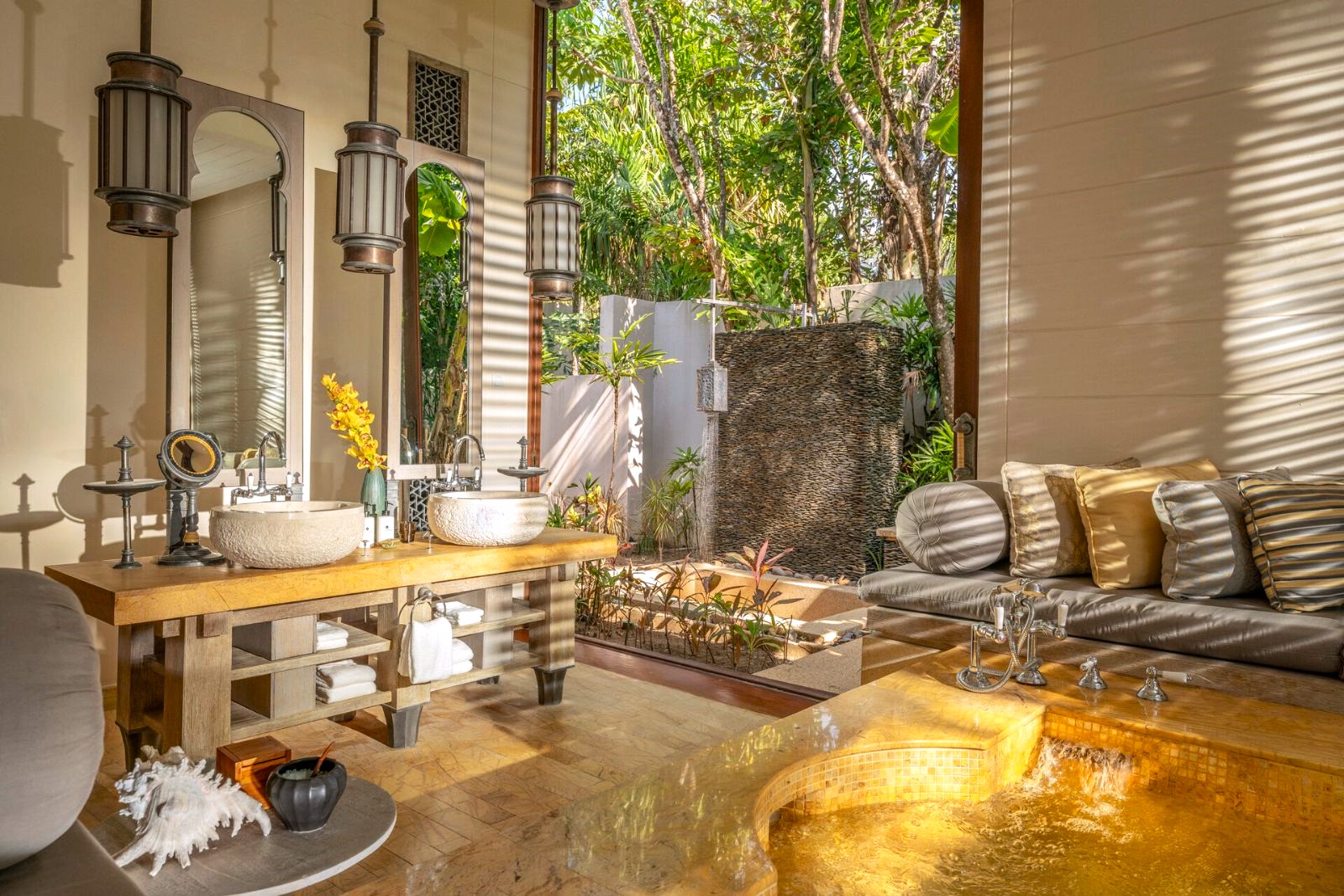 Bathroom at Four Seasons Langkawi resort in Malaysia