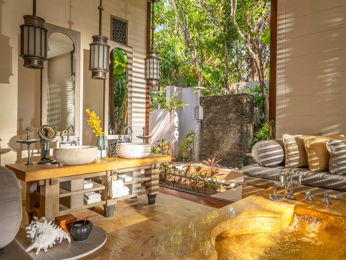 Bathroom at Four Seasons Langkawi resort in Malaysia