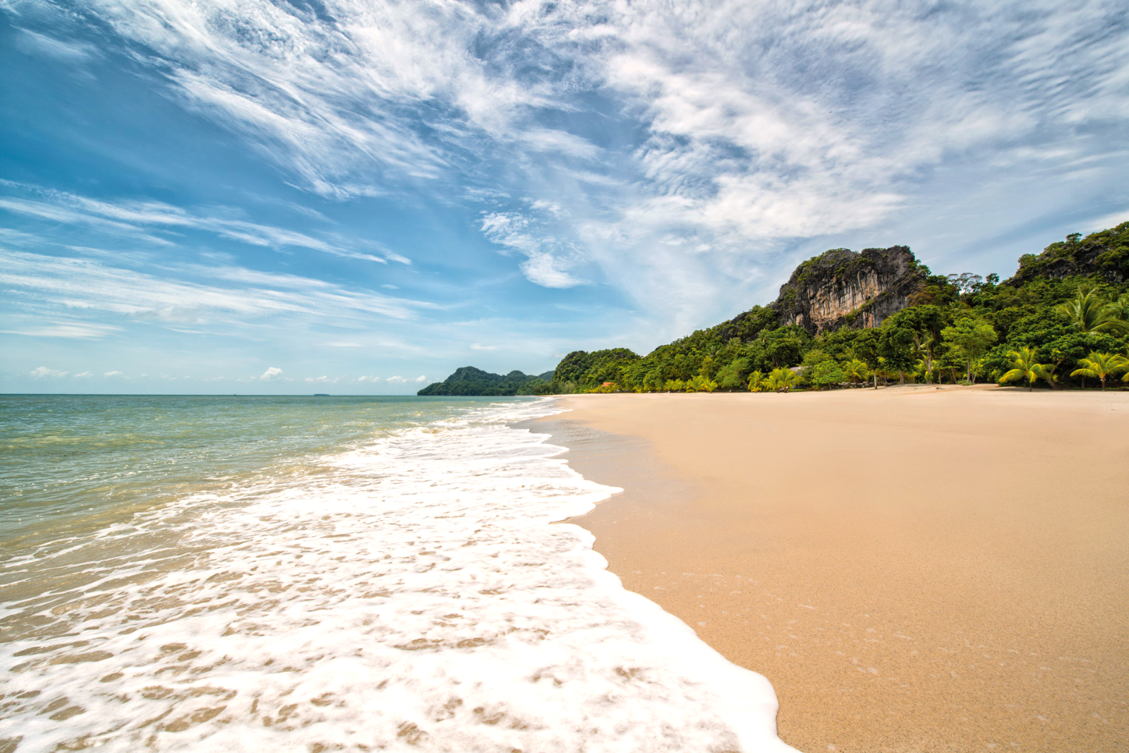 Beach at Four Seasons Langkawi resort in Malaysia