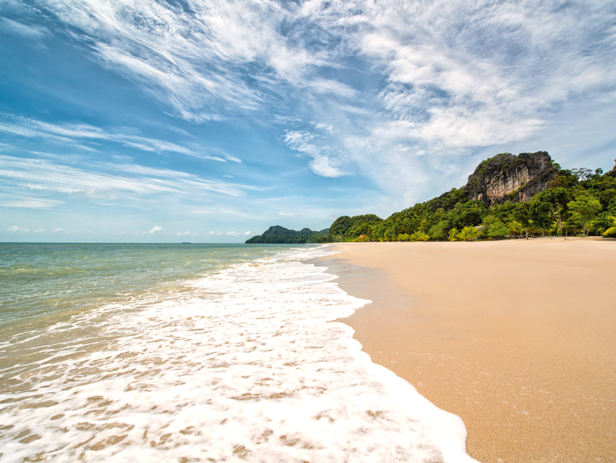 Beach at Four Seasons Langkawi resort in Malaysia